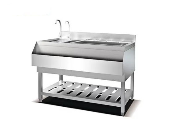 Chậu rửa đôi 1100mm SS201 Thiết bị nấu ăn bằng thép không gỉ