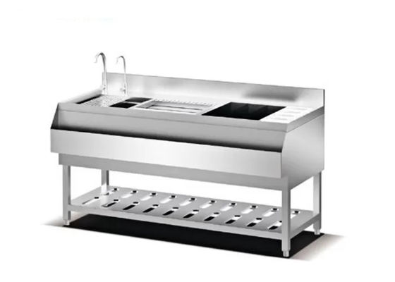 Chậu rửa đôi 1100mm SS201 Thiết bị nấu ăn bằng thép không gỉ